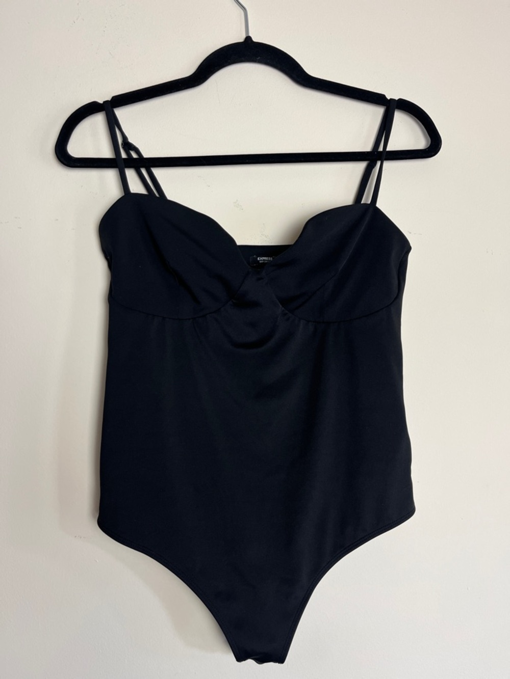 Express Black Spaghetti Strap Bodysuit